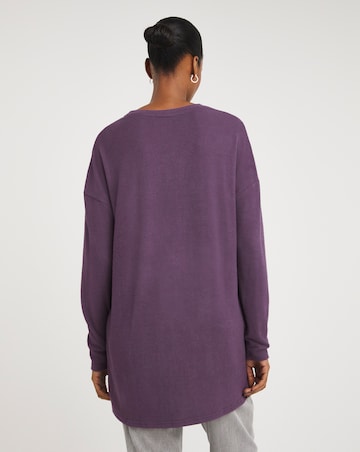 Mulberry Long Sleeve Cosy Soft Touch Split Hem Tunic