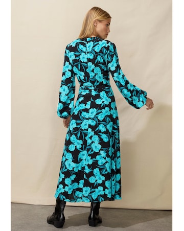 Ro&Zo Floral V Neck Midi Dress