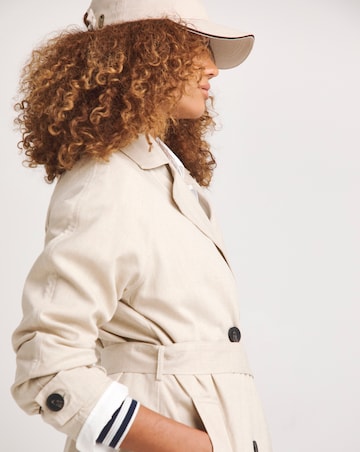 Sand Linen Trench Coat