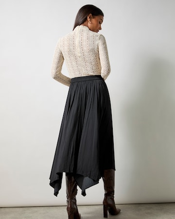 Ro&Zo Black Plisse Full Skirt