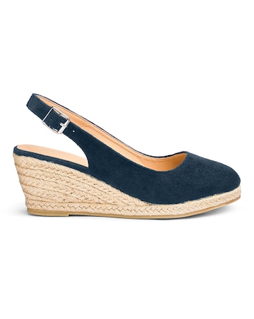 Miami Wedge Espadrille Slingback Sandals Wide E Fit