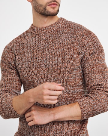 Injection Twisted Crew Neck Knit Jumper