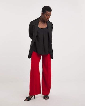 Satin Back Crepe Wide Leg Trouser