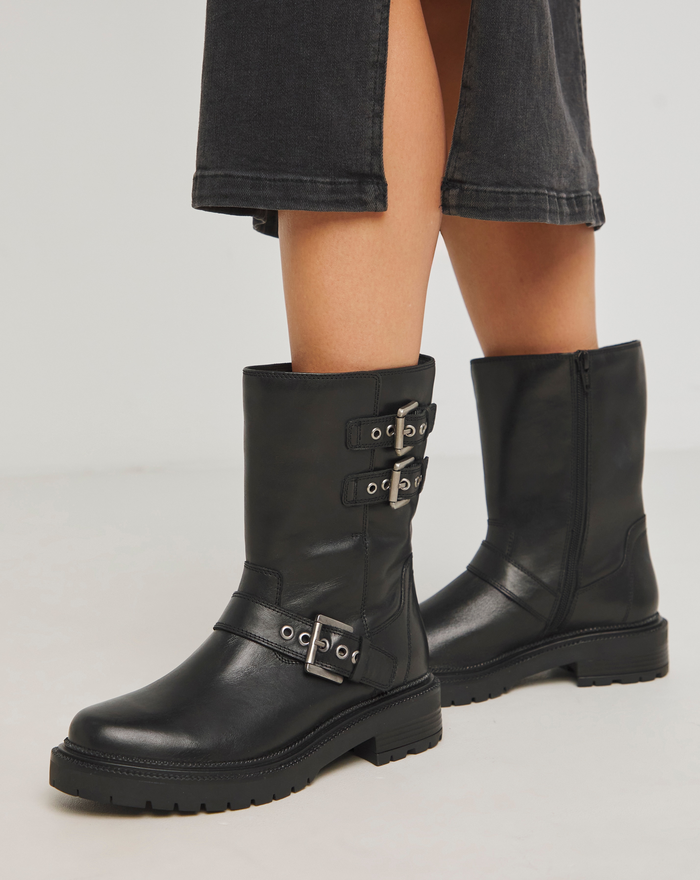 Extra wide biker boots hotsell