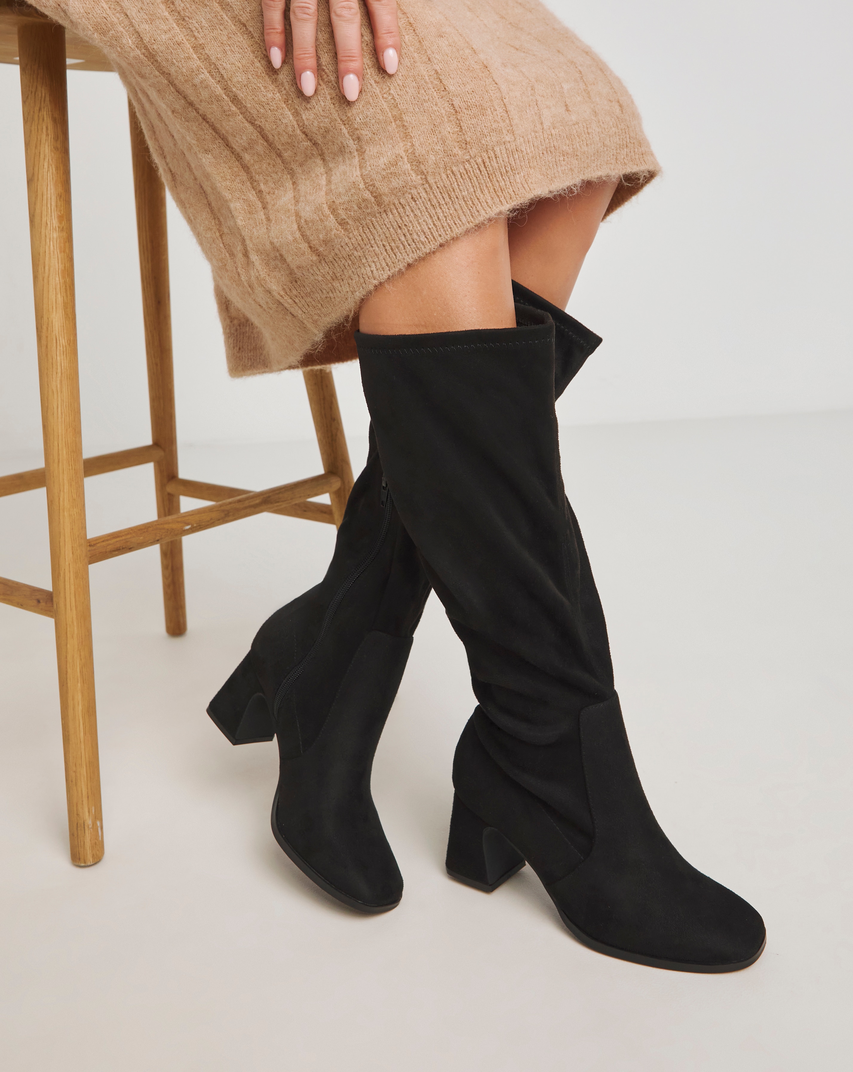 Plus size knee high boots wide calf online