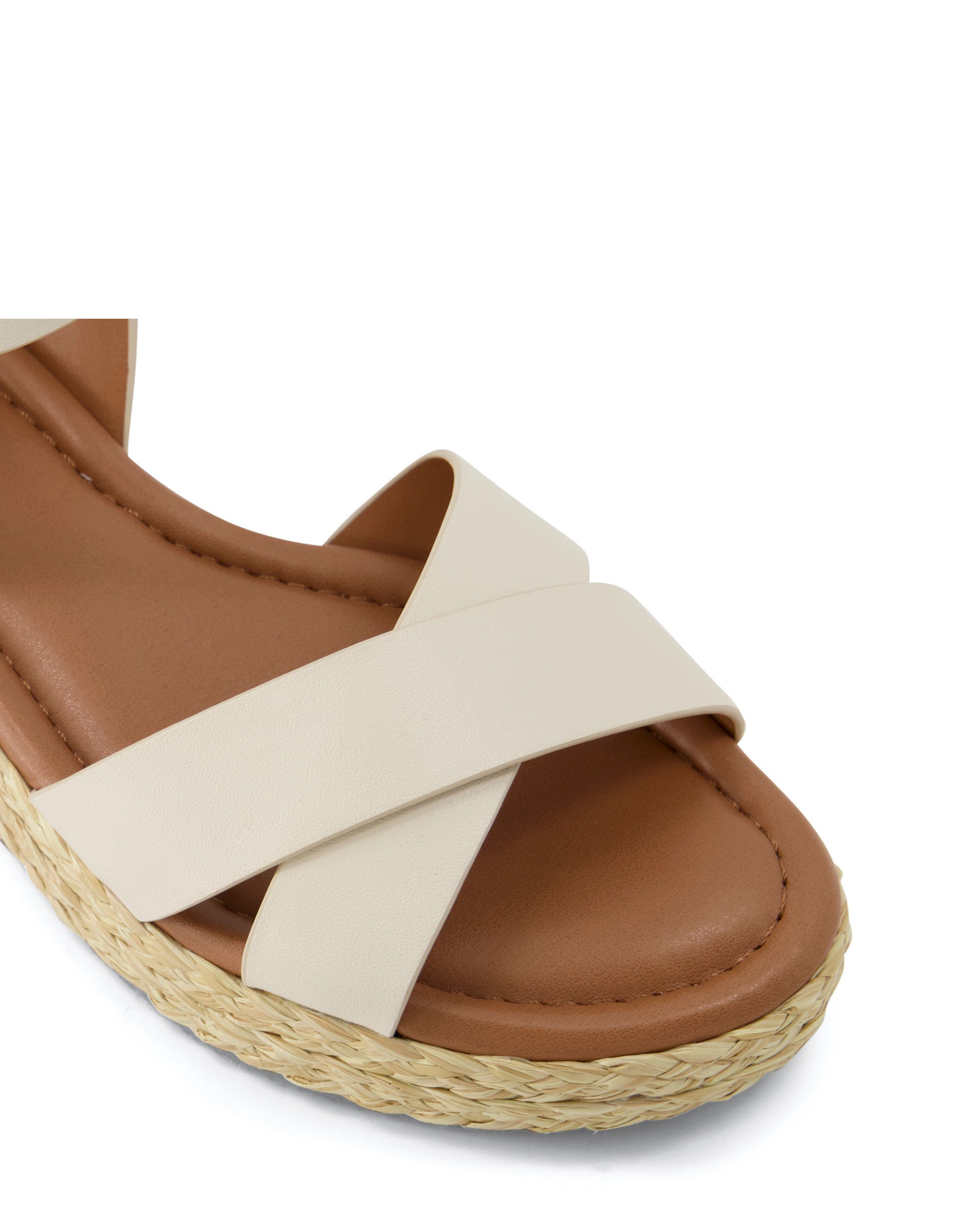 Dune tan hot sale wedge sandals