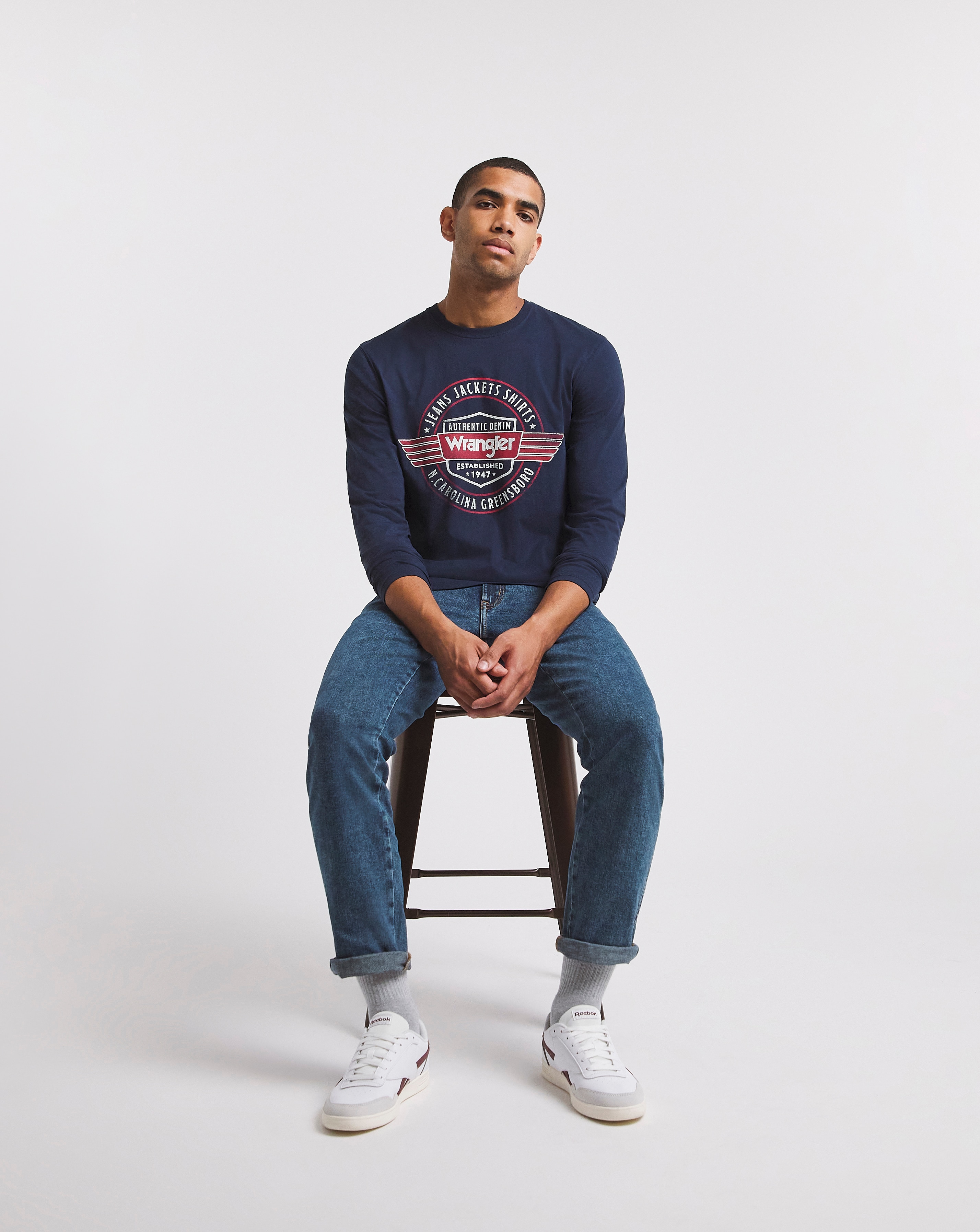 Wrangler Americana Long Sleeve T-Shirt | J D Williams