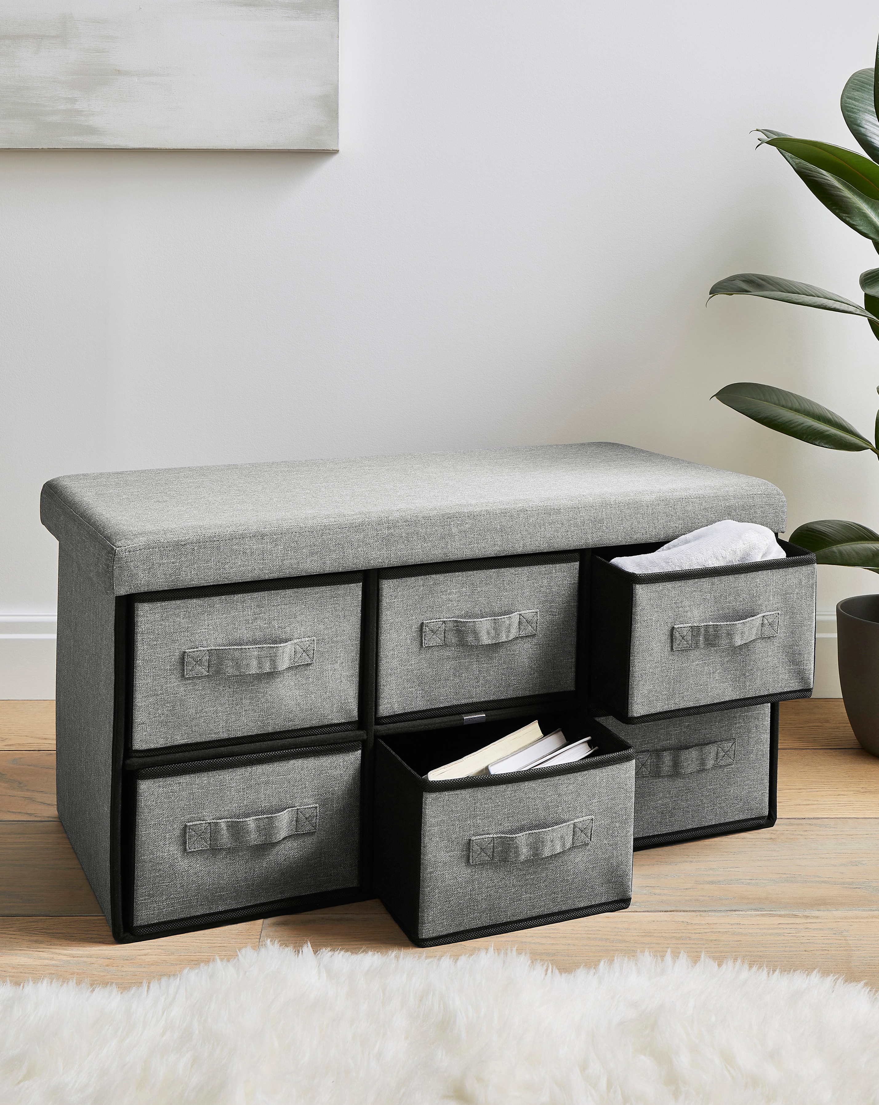 Storage ottoman with deals drawers