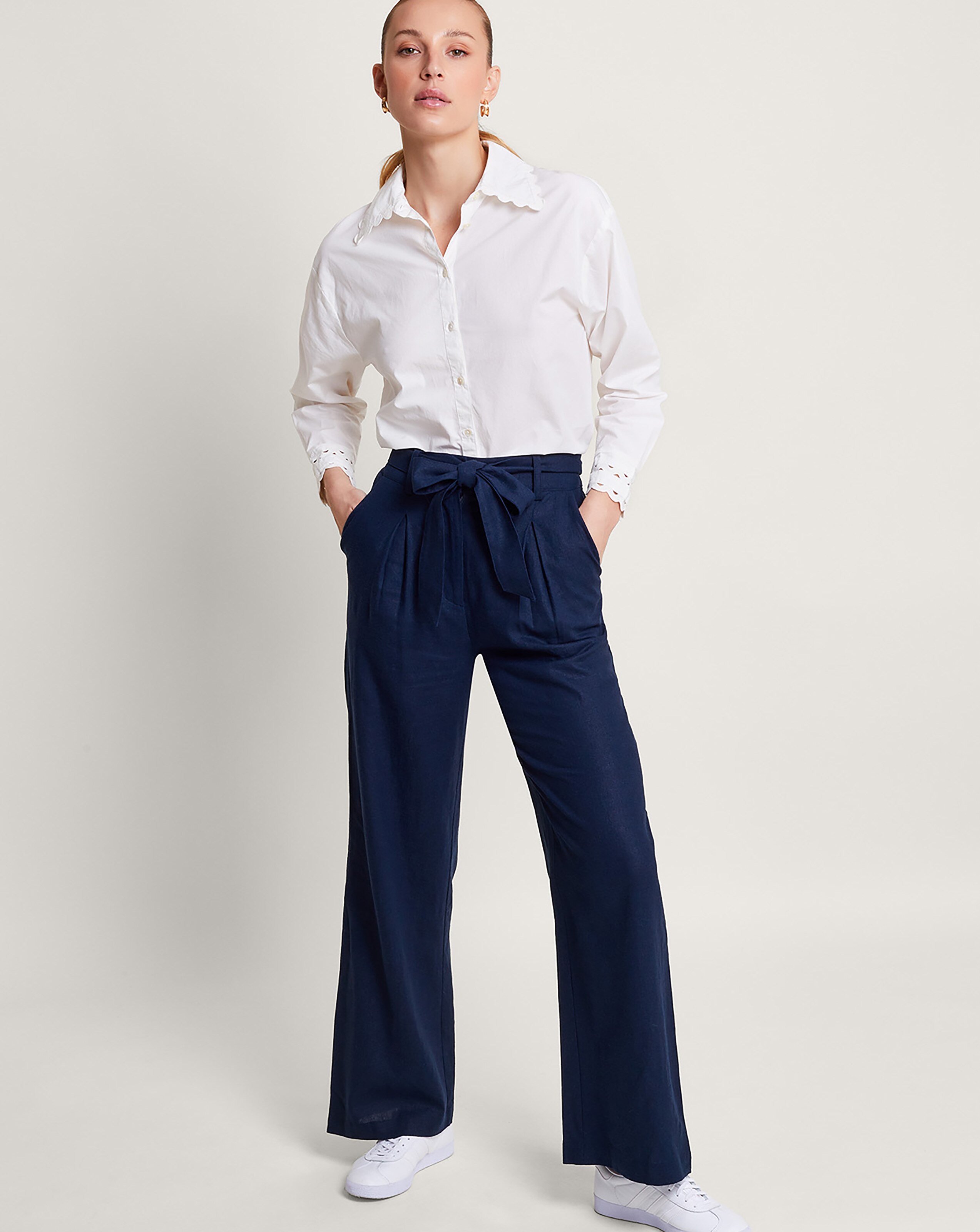 Monsoon linen trousers best sale