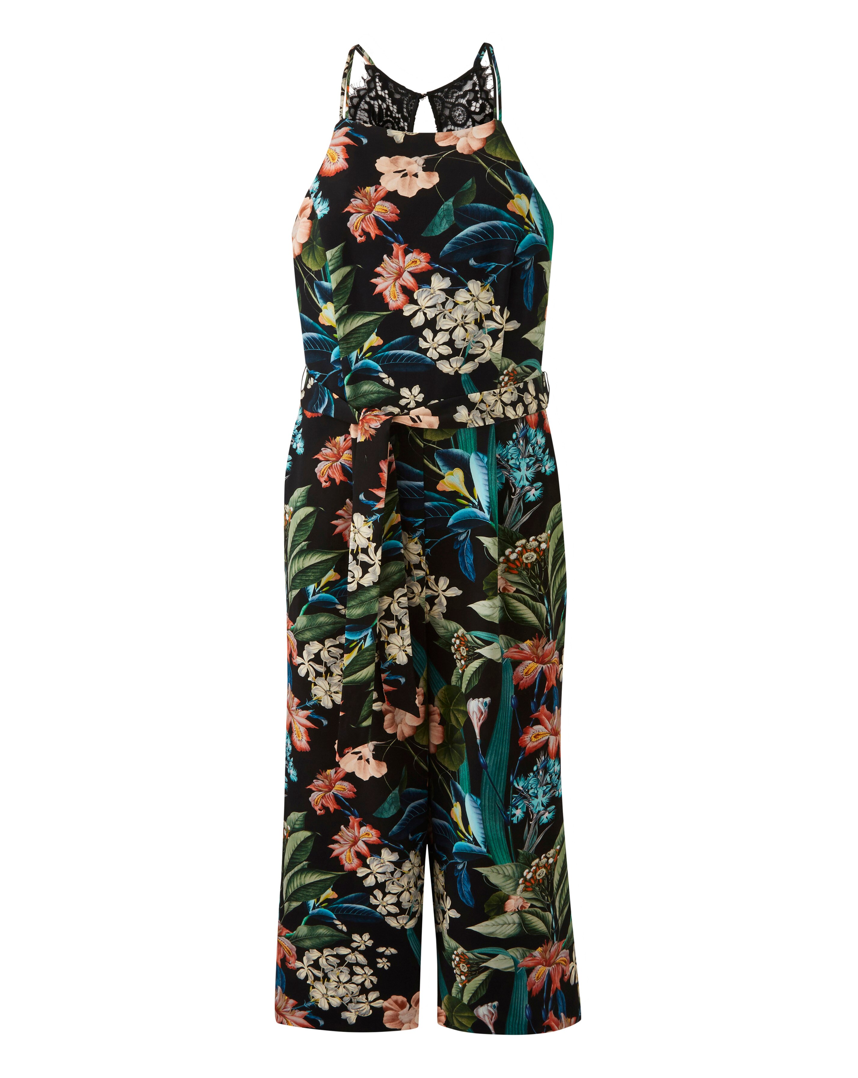 Oasis tropical wrap store jumpsuit