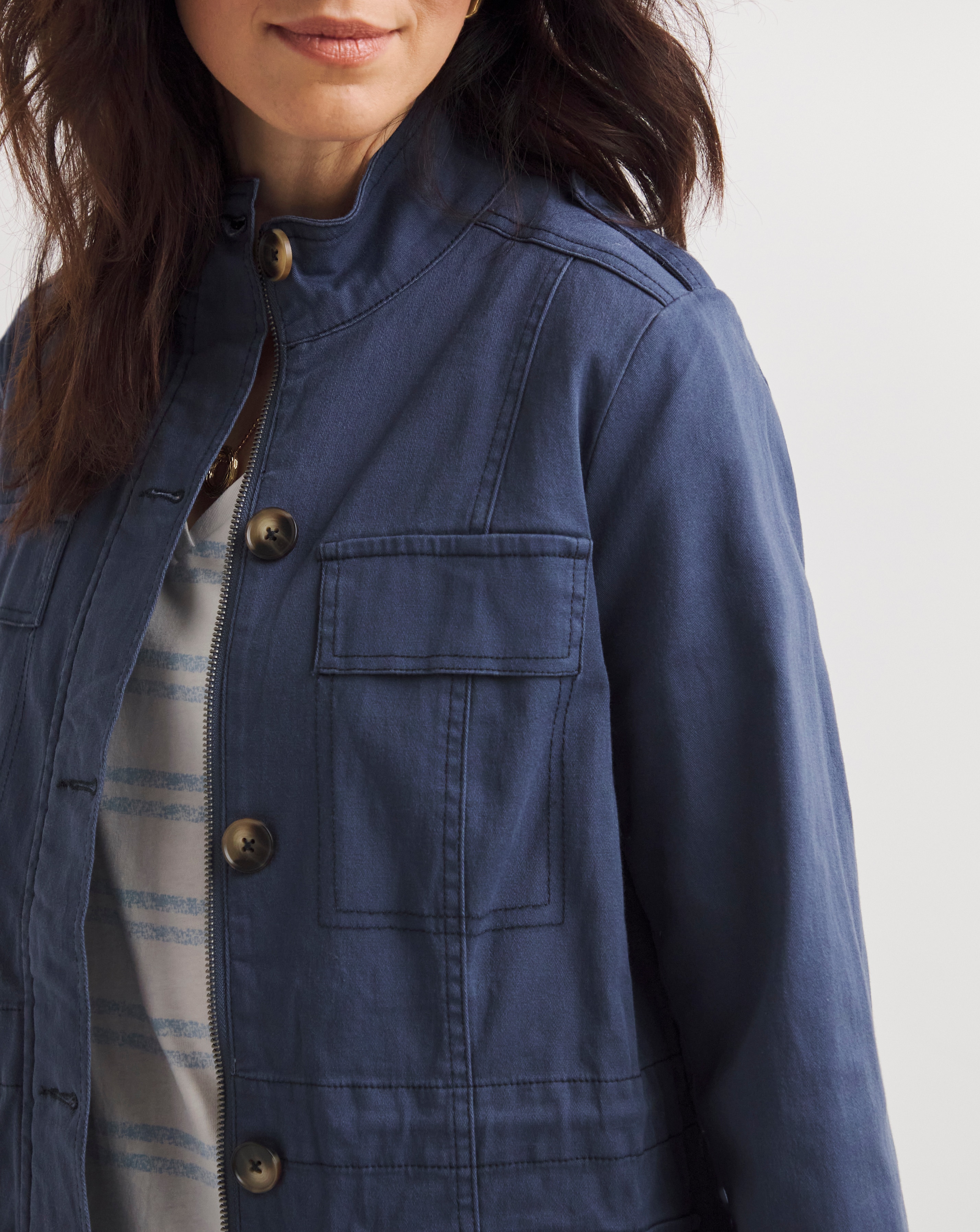 Womens blue deals utility jacket