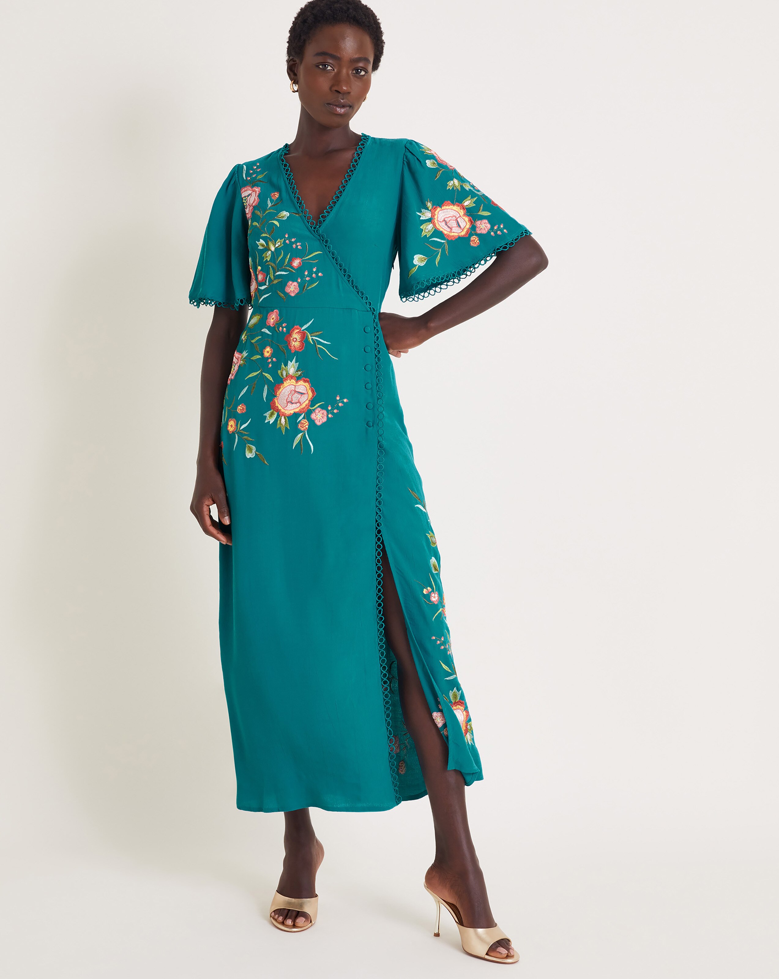 Monsoon Maya Floral Midi Dress JD Williams