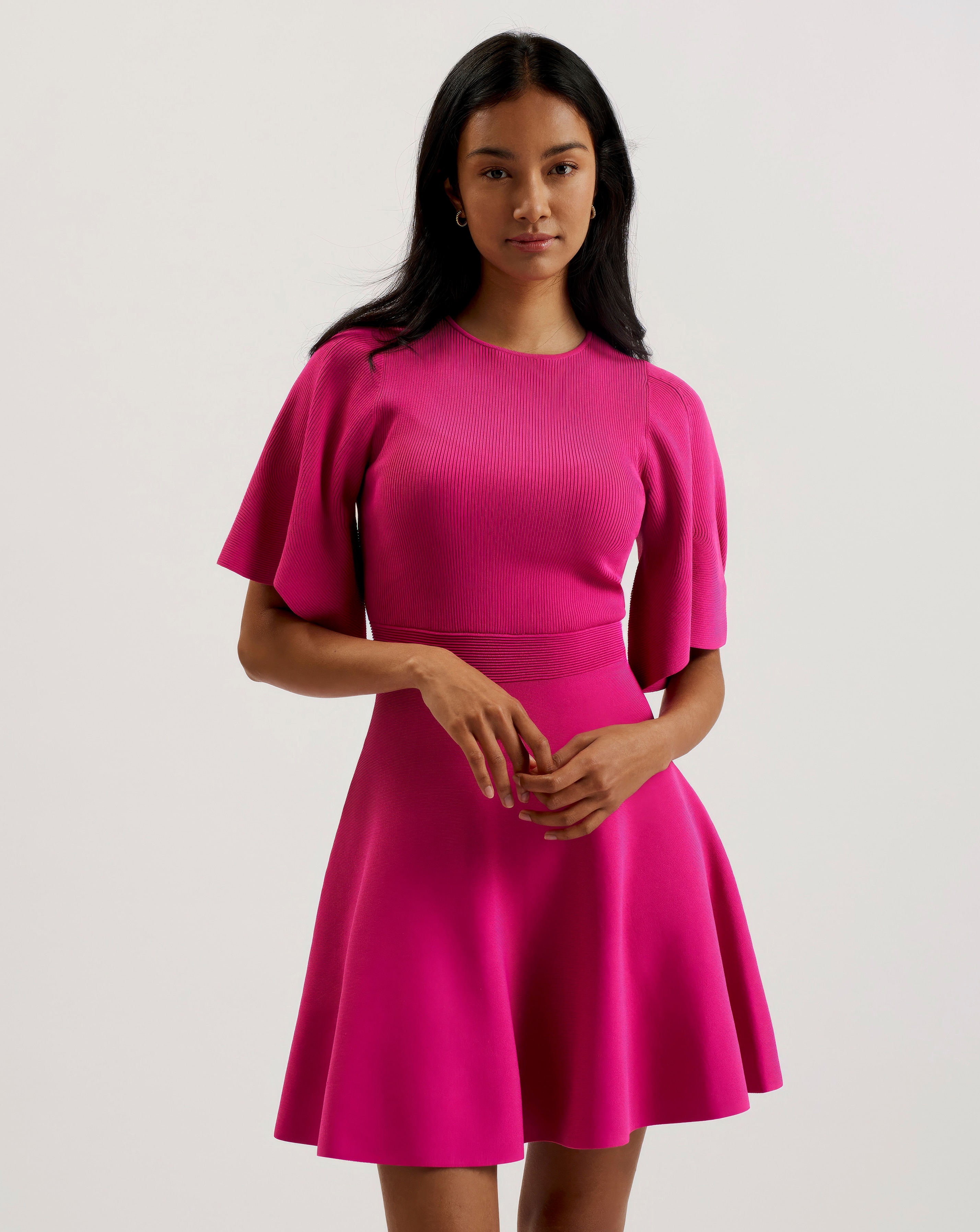 Discount Ted Baker Pink Cherina Cut Out Skater Dress