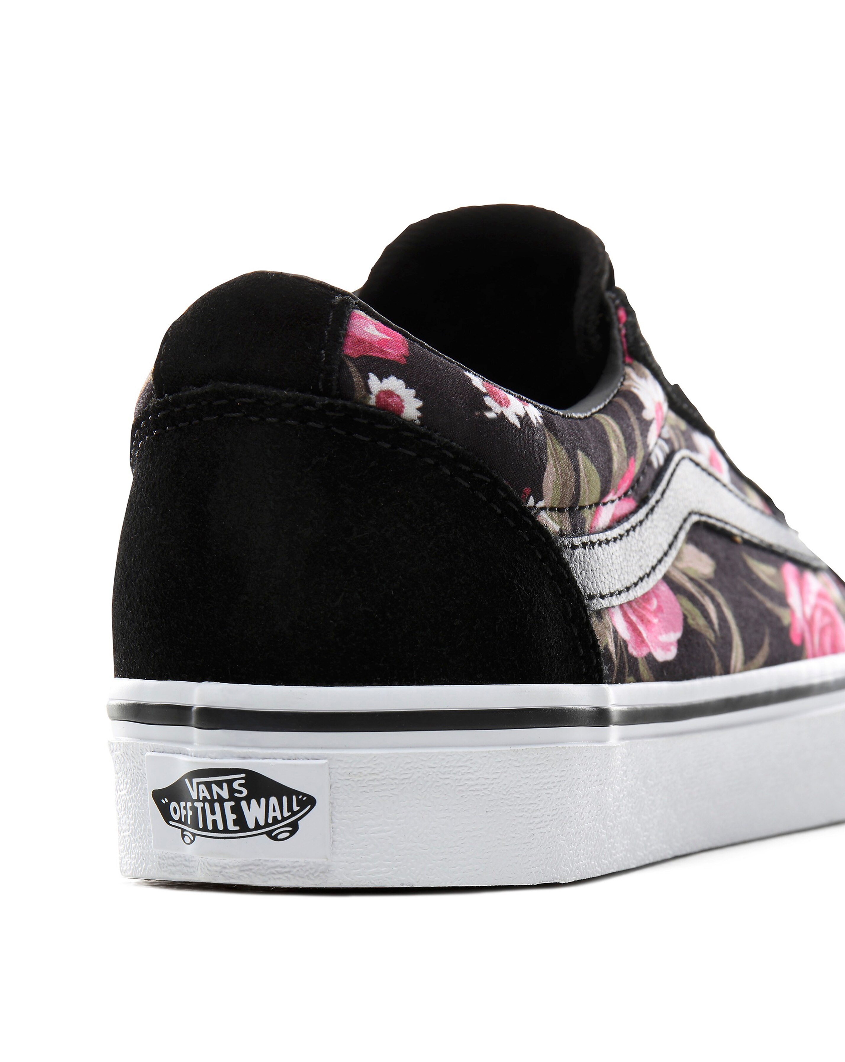 Black vans hotsell with roses uk