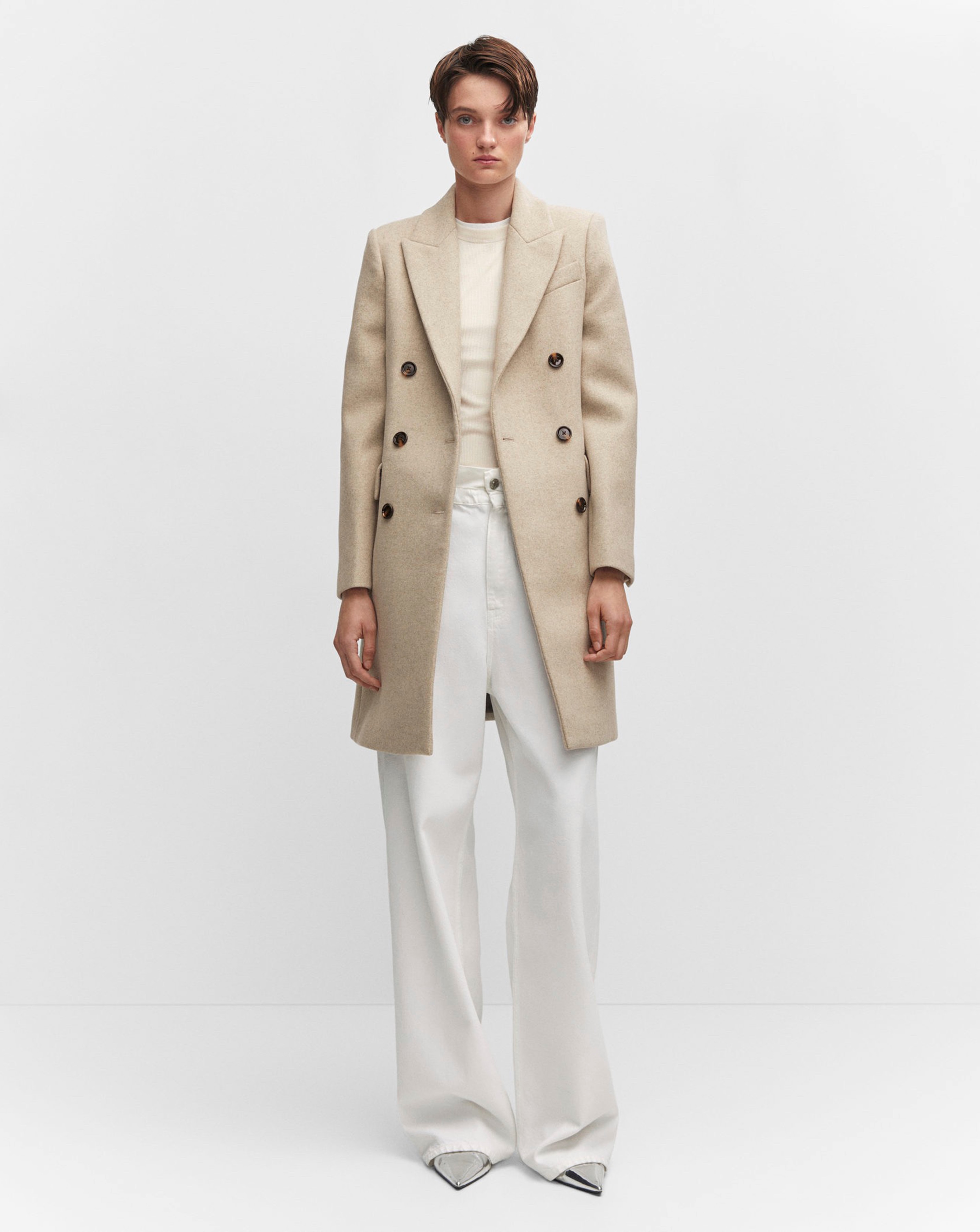 Mango Wool Blend Coat | J D Williams