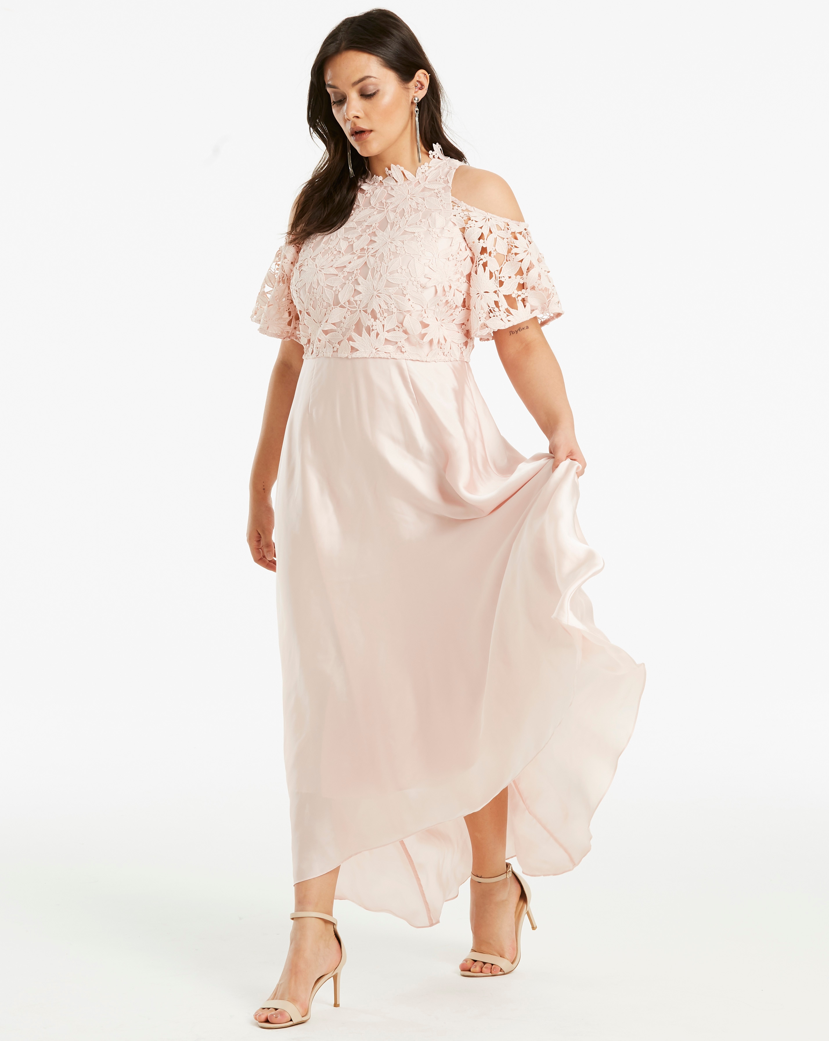 lyndsie lace maxi dress