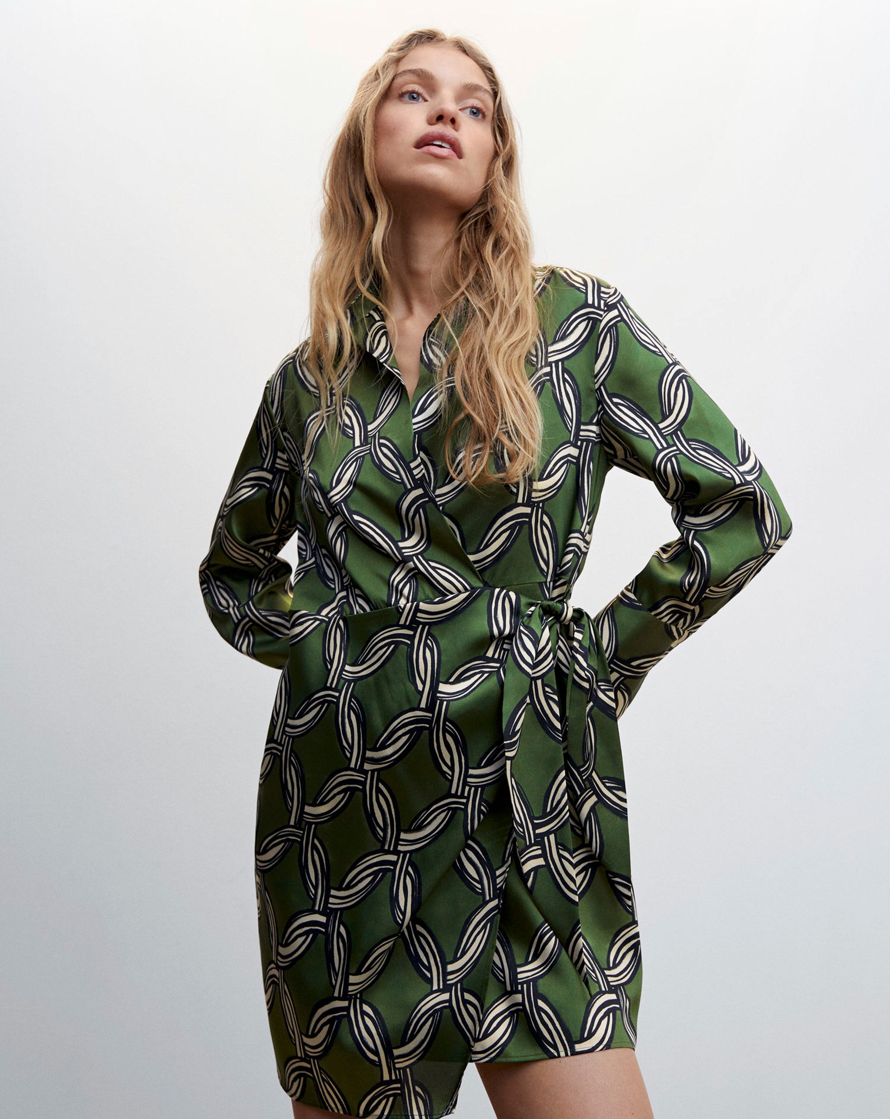 mango geometric print dress